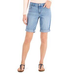 Style & Co. Women's Casual Cuffed Denim Bermuda Shorts NWT